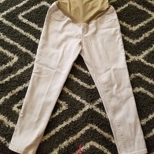 White denim capri